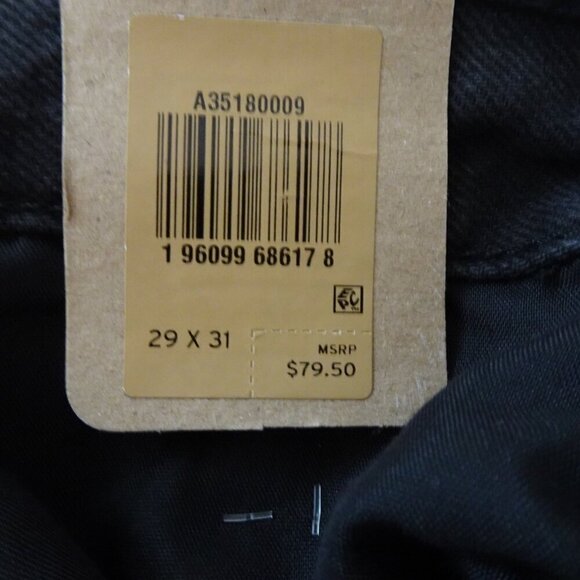 Levi's Baggy Jeans Women's Size 29x31 Black Denim Silvertab Distressed Straight - Picture 11 of 14